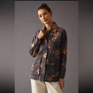ANTHROPOLOGIE Pilcro Oversized Floral Barn Jacket - Size S - Excellent Condition